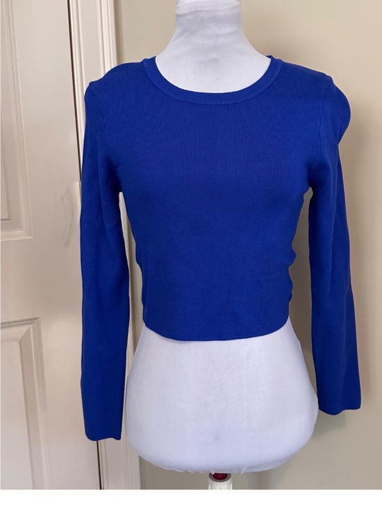 Zara Sweaters - Zara Cobalt Blue Long Sleeve Knit Top